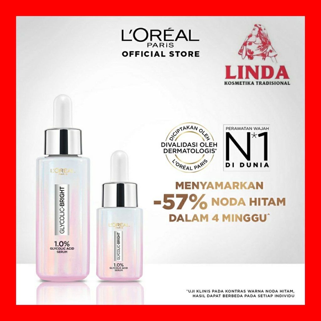 LOREAL GLYCOLIC-BRIGHT SERUM 30ML &amp; 15ML