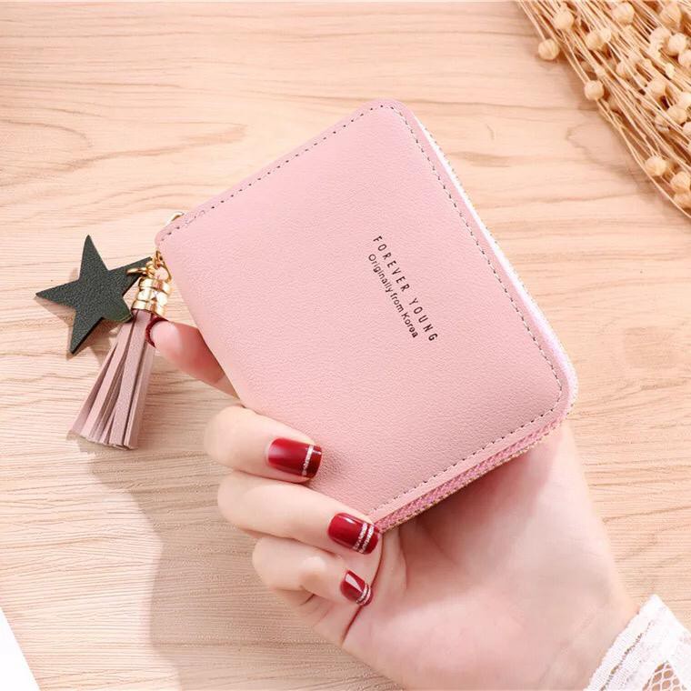 ( 27AN.ID ) DOMPET WANITA D03 DOVE  MINI GRACE KOREAN FASHION TRENDY FASHION WALLET C6-#5 PINK MUDA