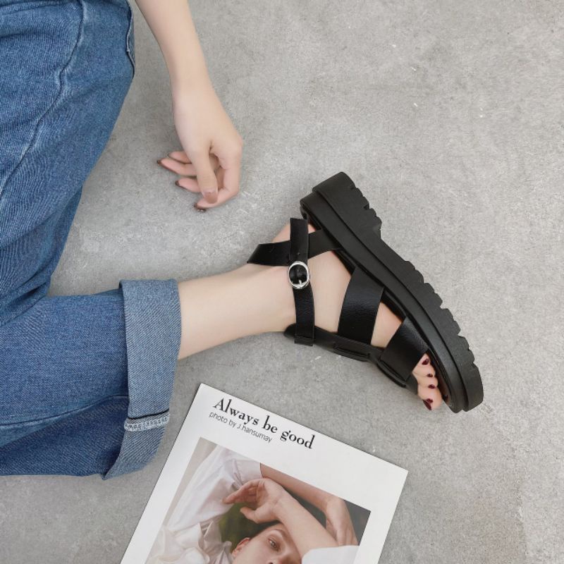 BeiKaer Sandal Wedges Tali Fashion Wanita Import