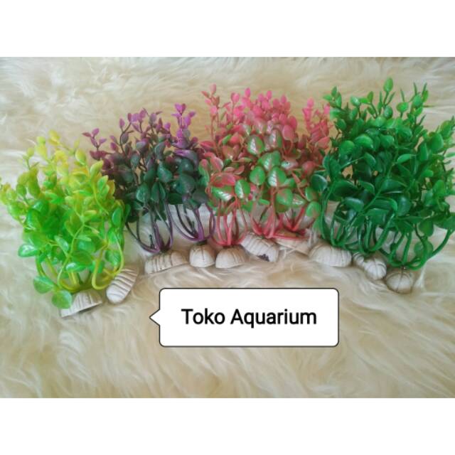 Bunga Hias Plastik Aquarium Bunga Dekorasi Plastik 15 Cm Shopee Indonesia