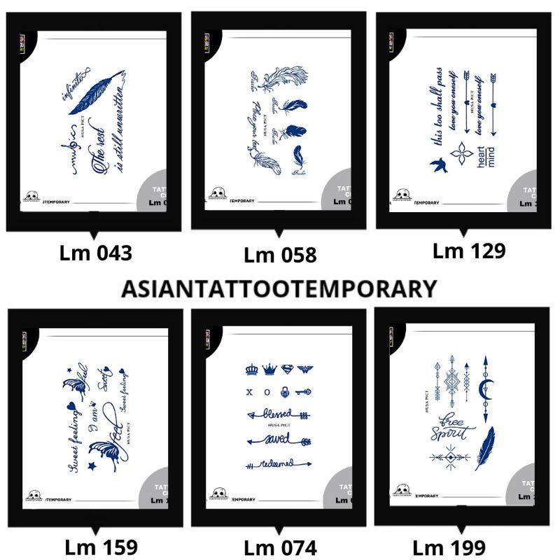 ➡️SEMI PERMANEN TATTO⬅️ KECIL CUTE DAPAT BANYAK bisa BERBULAN BULAN ASIANTATTOO tatto temporary
