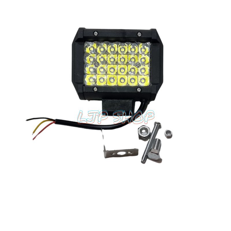 LAMPU TEMBAK CWL CREE WORK LIGHT 24 LED FLASH SUPER TERANG MOTOR MOBIL