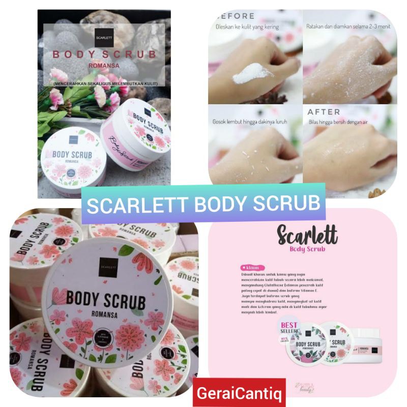 BODY SCRUB SCARLETT WHITENING ORIGINAL SCRUB PEMUTIH KULIT - ROMANSA