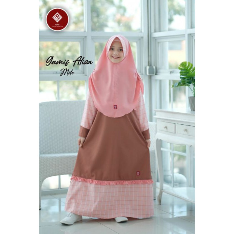 setelan jilbab dan gamis anak remaja (kids)