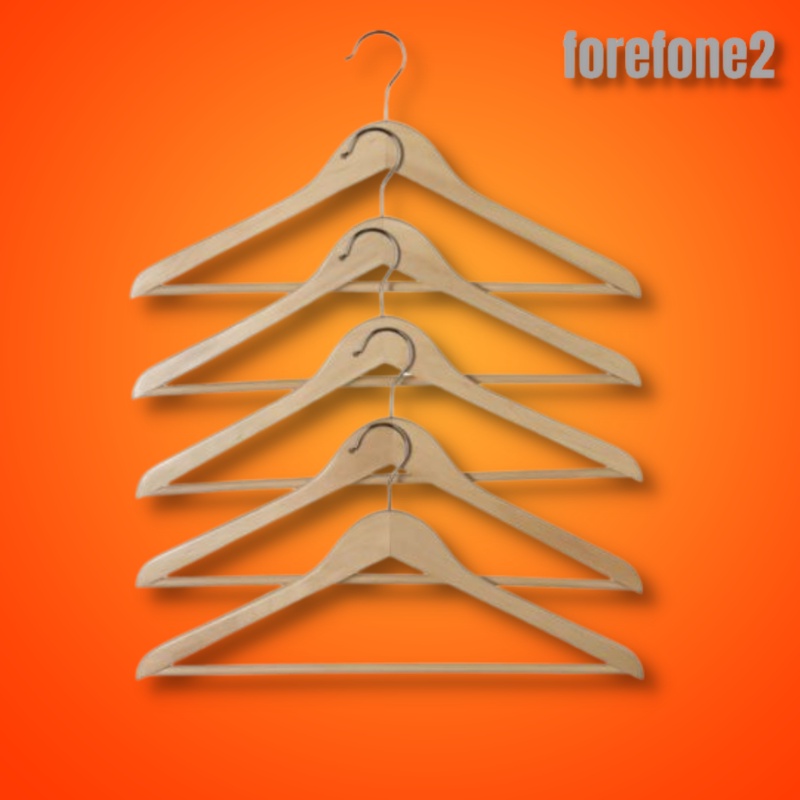Hanger Kayu Gantungan Baju Celana IKEA HOPA Lemari Pakaian