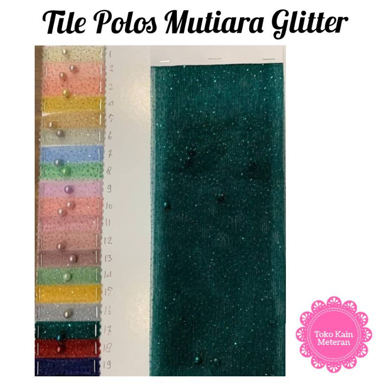 KAIN TILE TULLE MUTIARA GLITTER POLOS