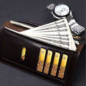 Dompet Panjang Pria Import Murah Bahan Kulit PU Minimalis Simpel Model Lipat Slot Kartu