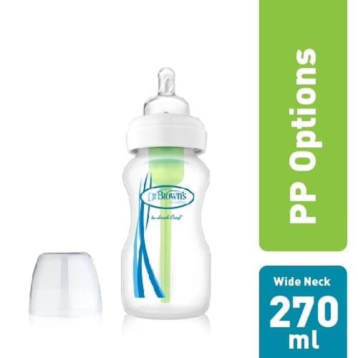 DR BROWN PP OPTION WIDE NECK BOTTLE 9OZ 270ML / DR BROWN / BOTOL SUSU / BOTOL MINUM