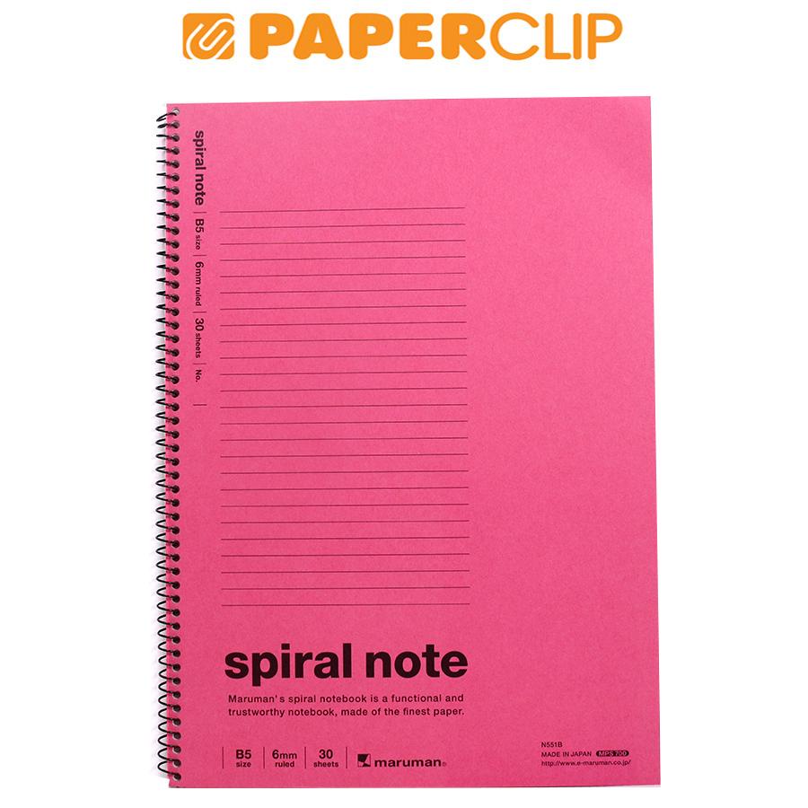 

NOTEBOOK MARUMAN SPIRAL NOTE B5 N551B PINK