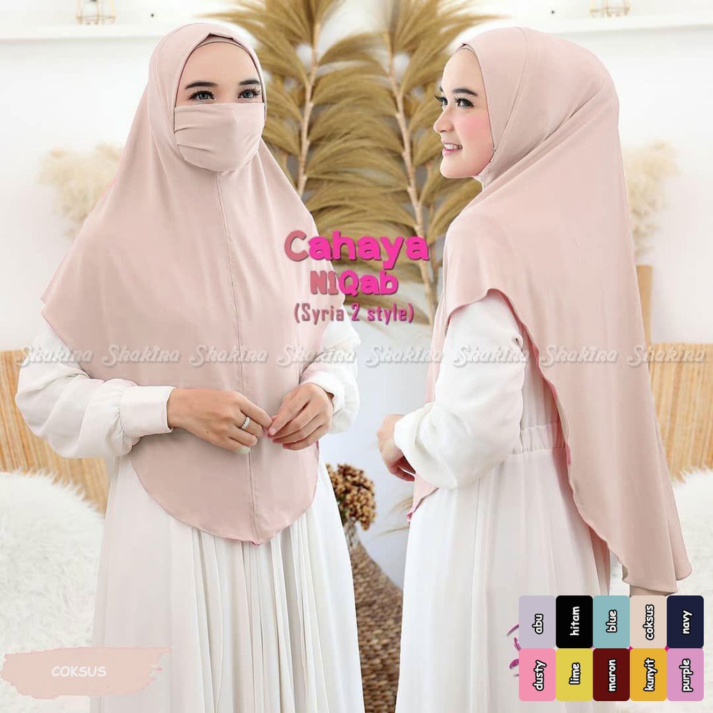HIJAB MASKER CAHAYA NIQAB INSTAN JILBAB / JILBAB INSTAN / KERUDUNG NIQAB
