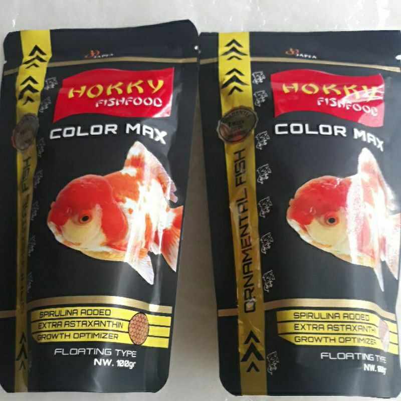 Hokky color Max fish food 100gr makanan/pakan ikan 1Dos(isi 25pcs)