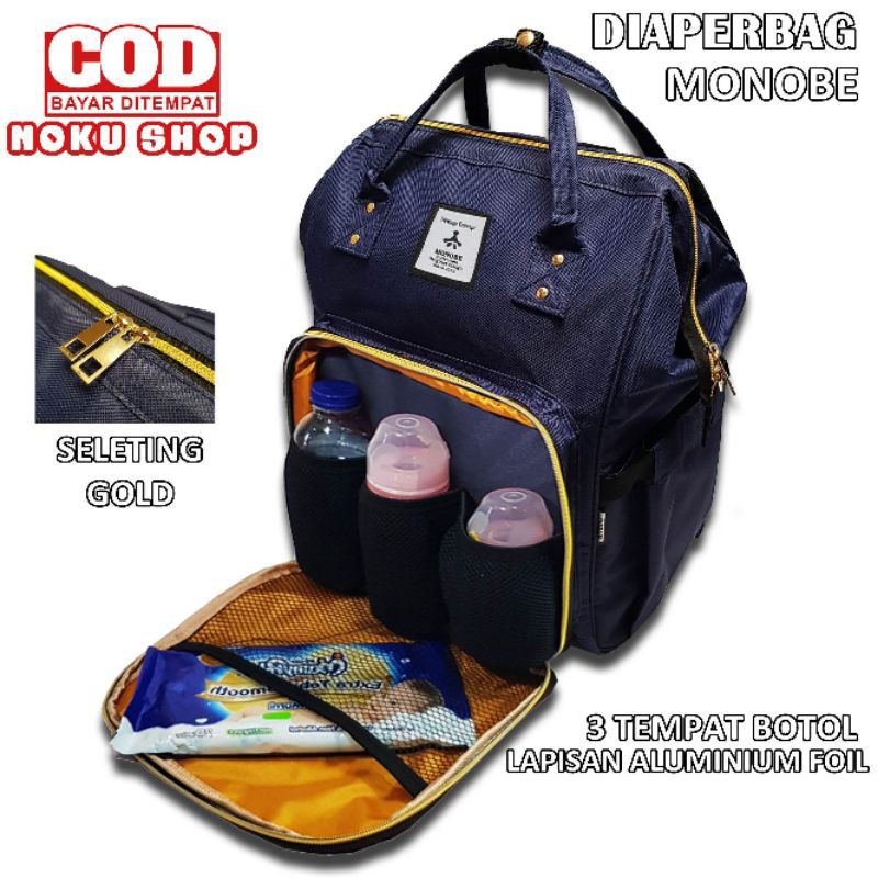 Tas Bayi 2in1 / Monobe Diaper Bag / Tas Perlengkapan Bayi Model Anello