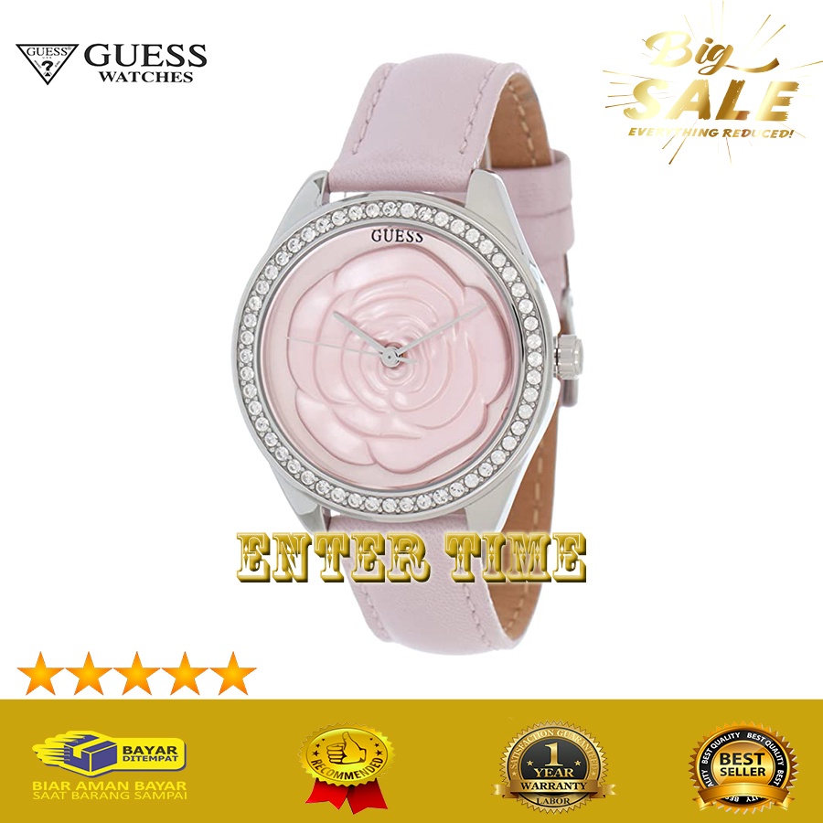CASHBACK  JAM TANGAN KASUAL WANITA MERK GUESS W75043L2LEATHER STRAP JAM TANGAN FASHION WANITA BRANDE