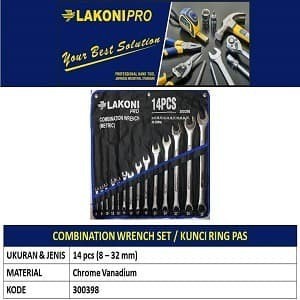 Kunci Ring Pas Set LAKONI PRO - 300398 / C. Wrench Set 14pcs LAKONIPRO