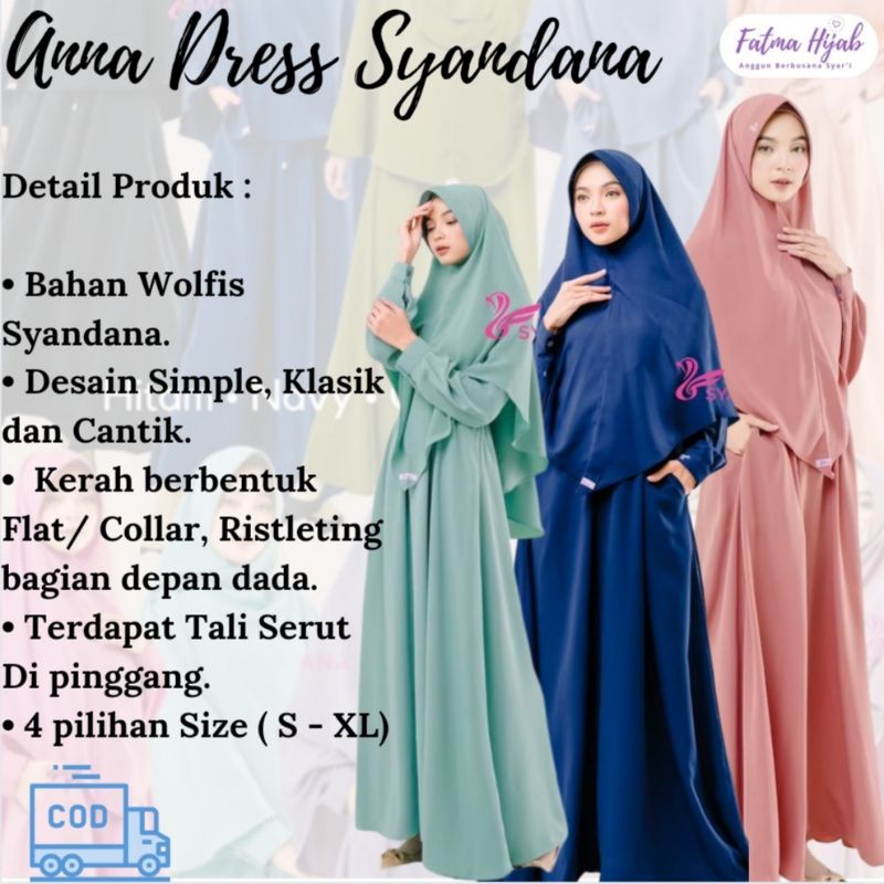 Anna Dress Gamis Hijab Syandana