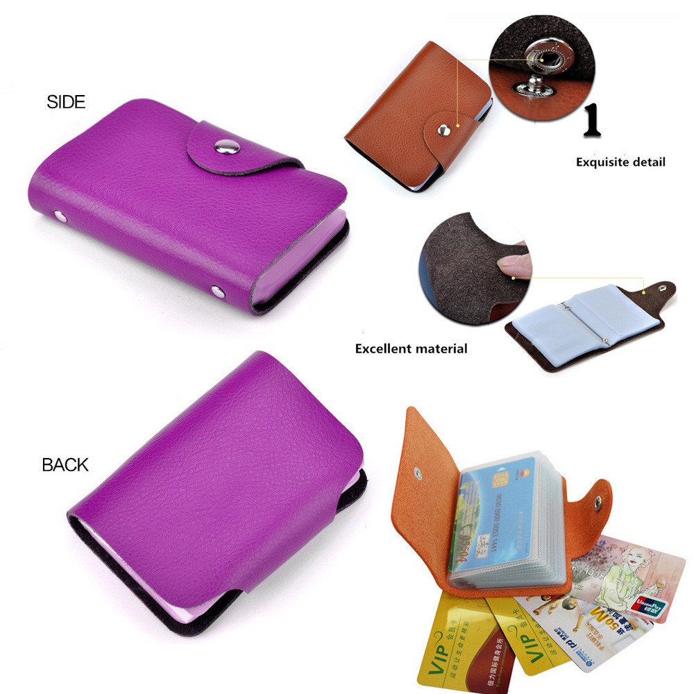 Dompet Kartu Tebal &amp; Tipis Wanita Pria Korea atm credit card holder nama murah import kulit 90-01