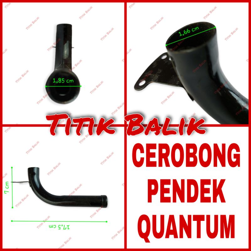 Cerobong Pendek Kompor Gas Quantum Pipa L Corong Api Quantum 2 Tungku