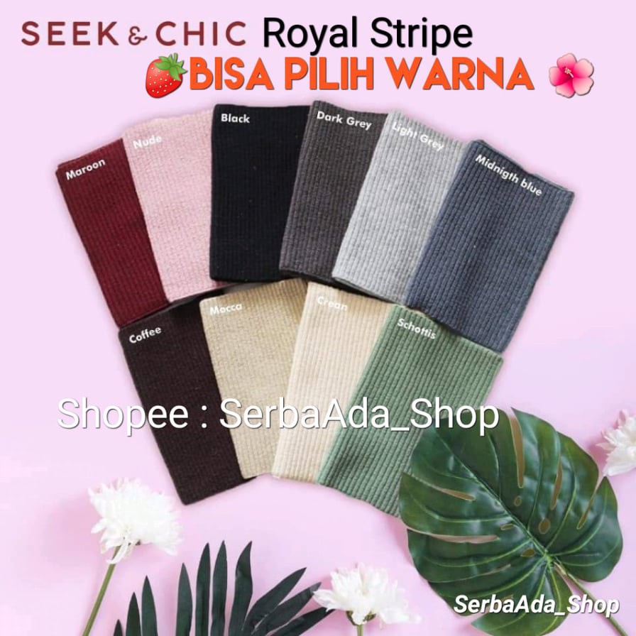 Inner Hijab Seek Chick Stripe Royal