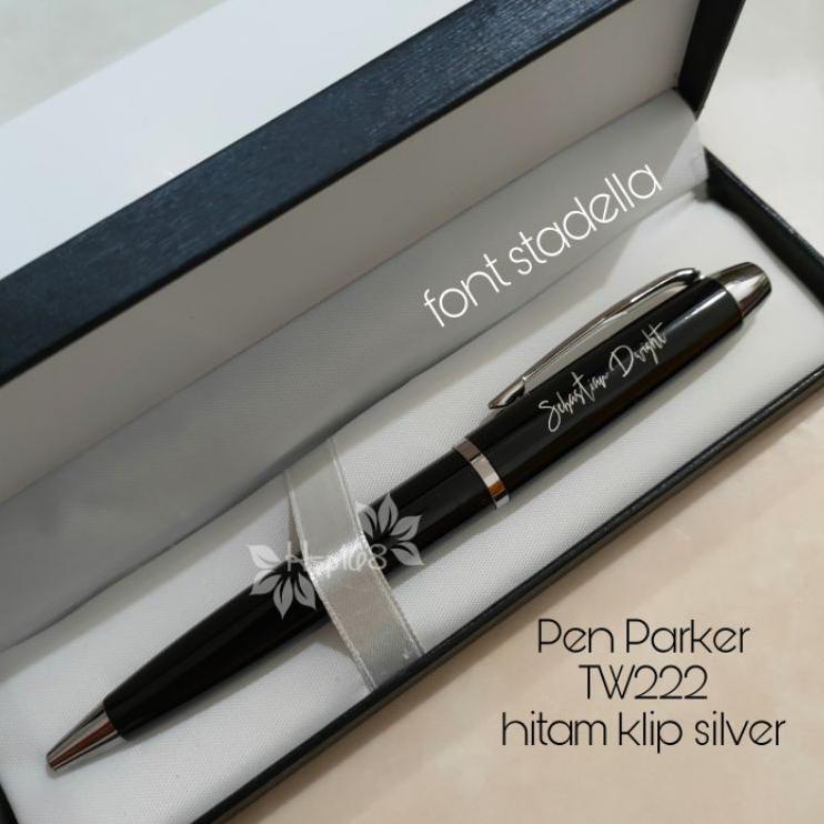 

(PROMO F0P83) PULPEN CUSTOM Klip Parker TW222 | Pulpen Metal | Free Custom LASER NAMA ✫