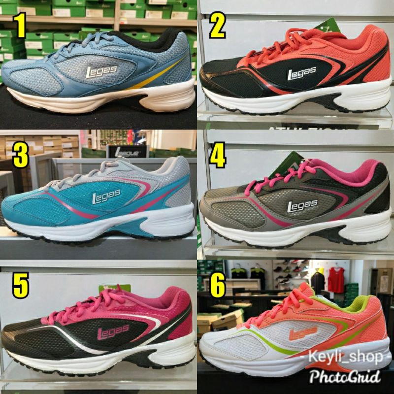 Sepatu League Legas Neptune LA W Running Shoes Cewe Sneakers Wanita Black Blue Grey Original Murah