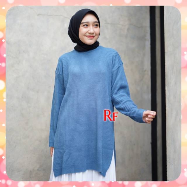 Tunik boxi / dress rajut / fashion rajut