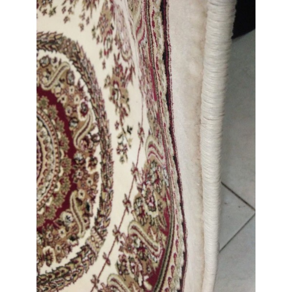 Karpet permadani red cream begian 120 x 160 cm