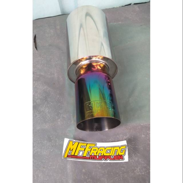 Knalpot Mobil Hks Pelangi Model Botol Ngebas Kering  Mobil jazz corola civic hrv mobilio avanza dll