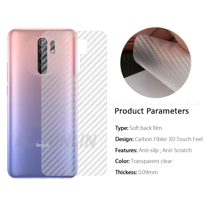 GARSKIN CARBON XIAOMI REDMI NOTE 3 3PRO 4 4X 5 5A 5PRO 6 6PRO 7 7PRO 8 8PRO PRO STIKER BACK SKIN ANTI JAMUR