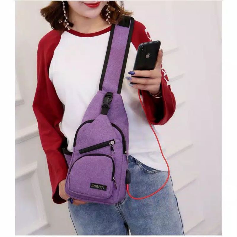 Bundara.id Ta-1109 Tas Import selempang Unisex Tas selempang pria wanita keren