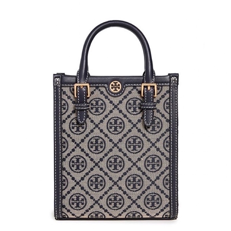 [ORIGINAL 100%] TORY BURCH T MONOGRAM JACQUARD MINI TOTE