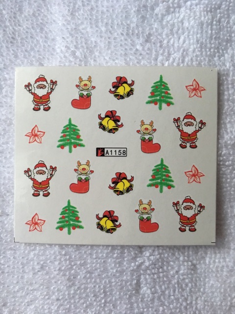 Stiker Kuku/ Water Decal Stiker Christmas 1