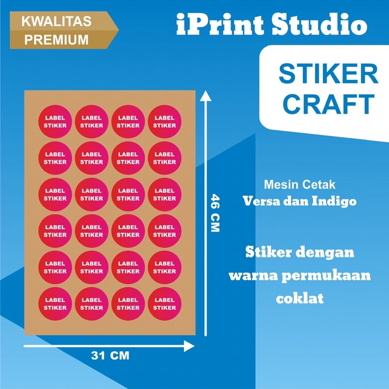 

Cetak Stiker Label Bahan Stiker Kraft Coklat
