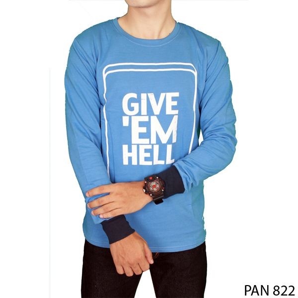 Male Long T Shirts Baby Tery Biru – PAN 822