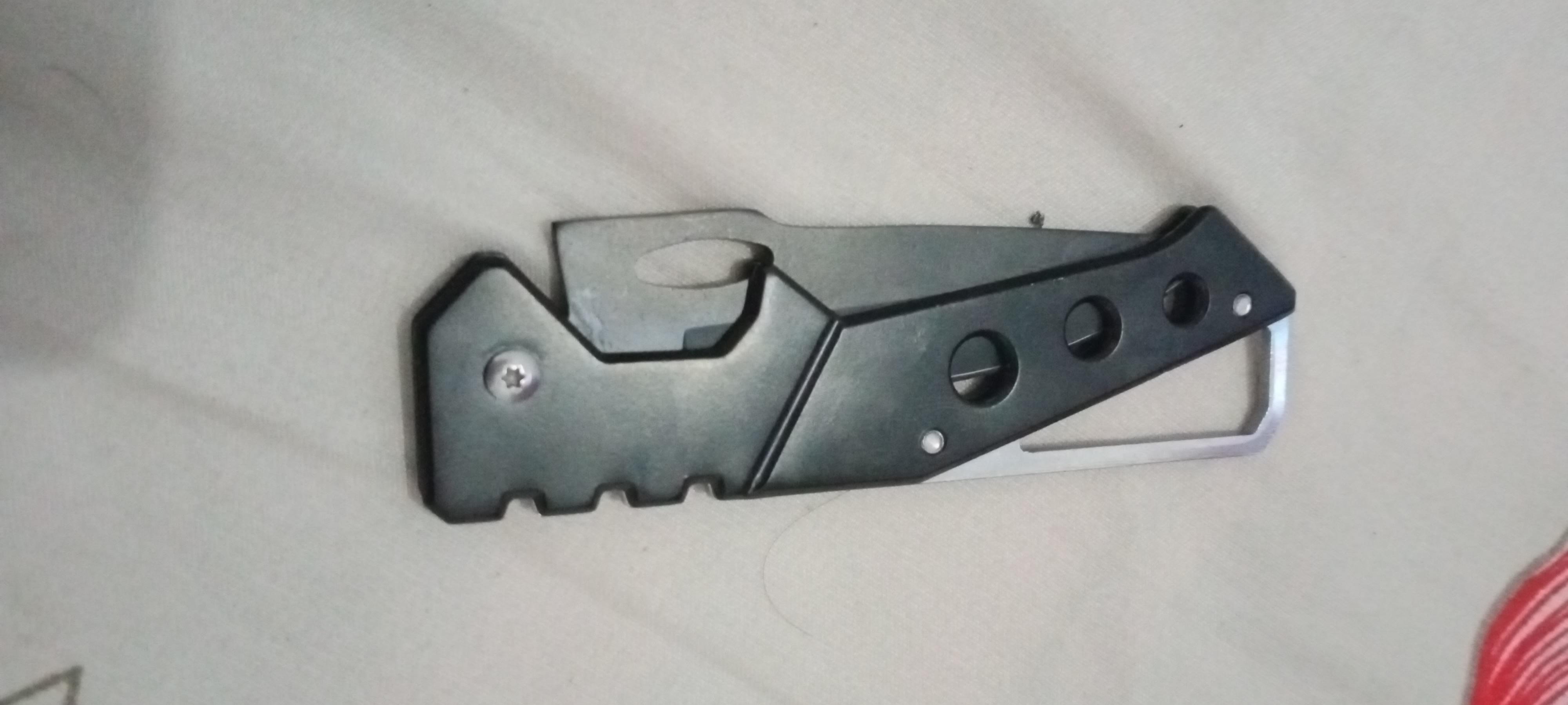 Pisau Lipat Saku Mini Serbaguna - Hitam