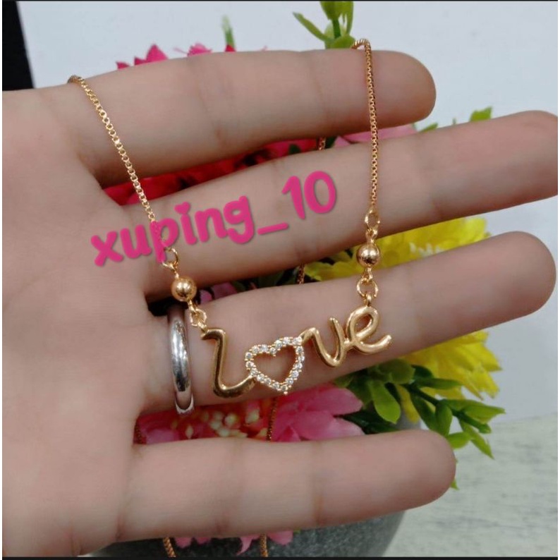 Kalung Dewasa, Perhiasan Xuping Motif Love Cantik