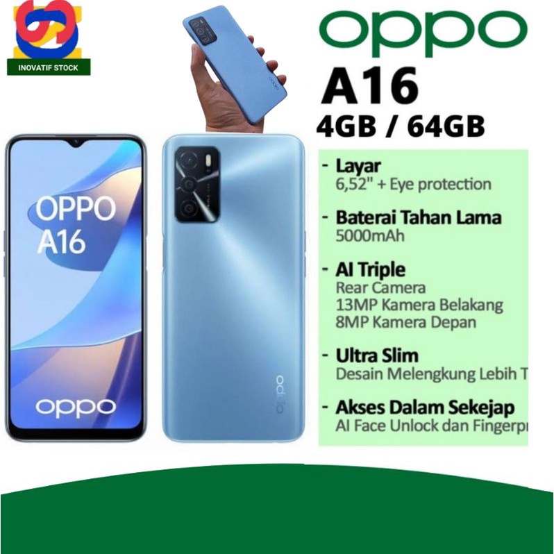 HP BARU OPPO A54 | A55 4GB|6GB/64GB|128GB GARANSI RESMI 100% ORIGINAL FULL AKSESORIS-New A16 4gb/64gbBLUE