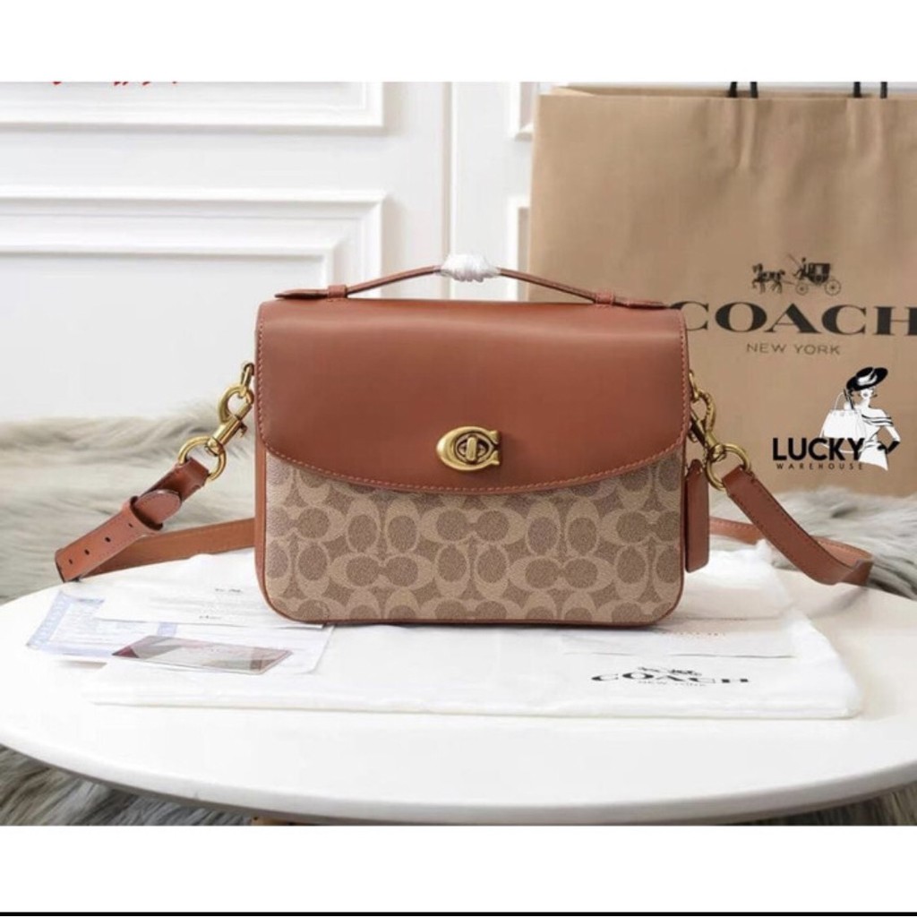 Coach Cassie Signature Crossbody Tan Rust Brass - ORIGINAL 100%