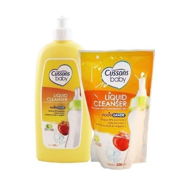 Cussons Baby Liquid Cleanser Botol 450ml + 300ml/Sabun Cuci Botol Bayi