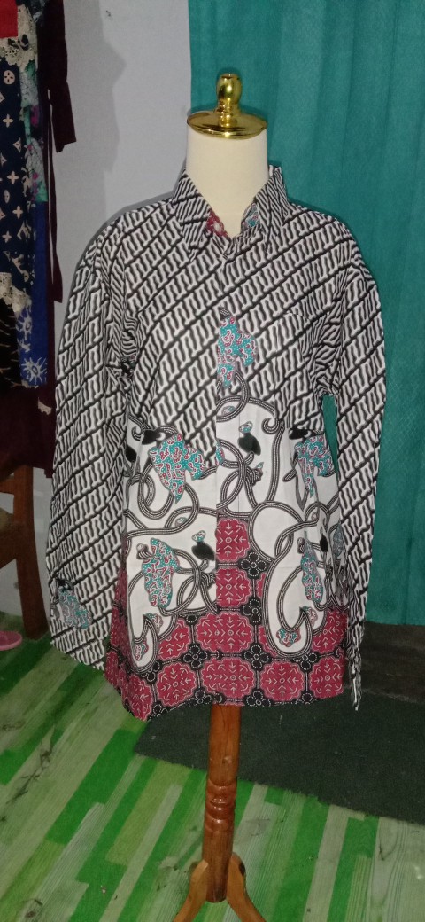 Batik Couple Keluarga Sania Ruffle Ori Ndoro Jowi Dnt Motif Morena