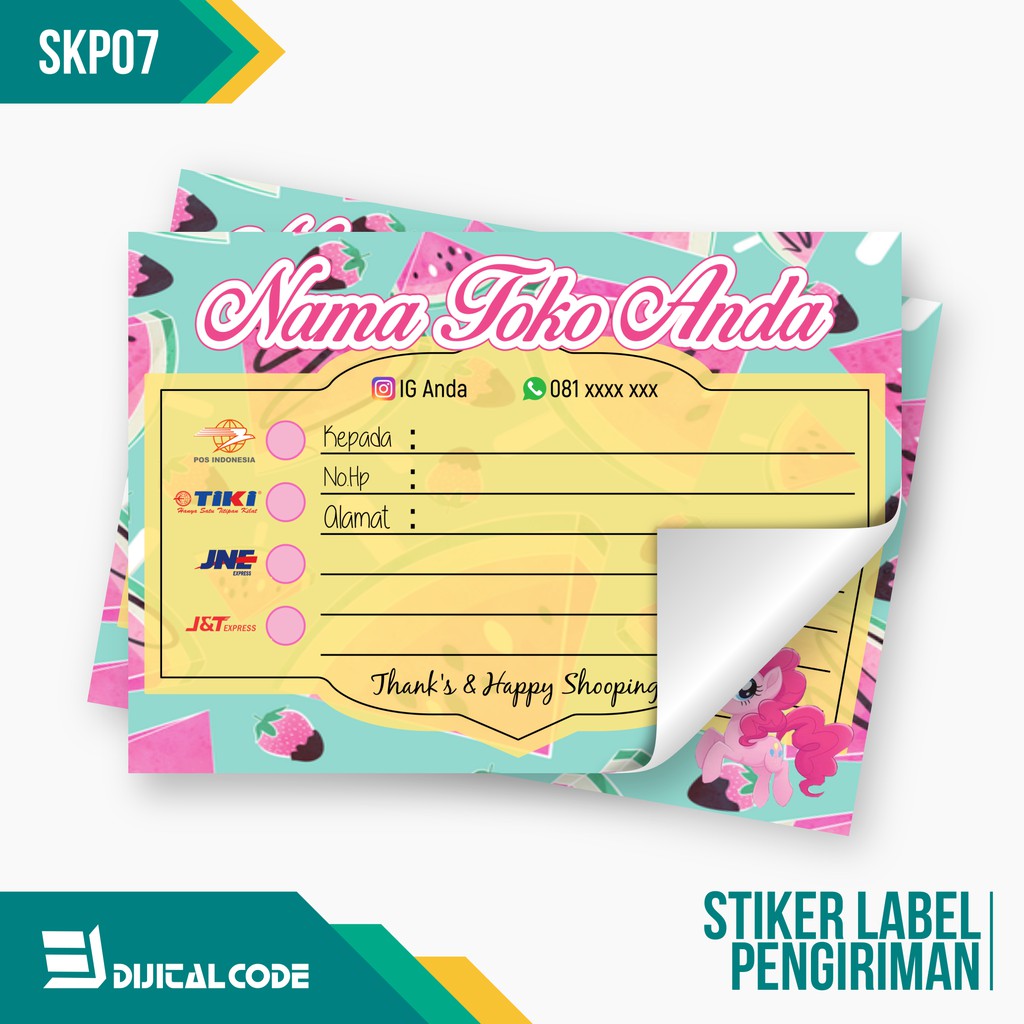 

SKP07 Stiker Label Pengiriman Paket Online Shop Olshop New