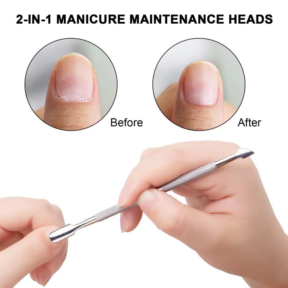 Cuticle Pusher Stainless Steel/Alat Pendorong Kutikula Nail Pusher Manicure S590