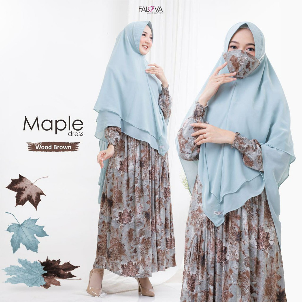 Falova Gamis Rayon Visvose Magnolia Free Masker Maple Dress Series