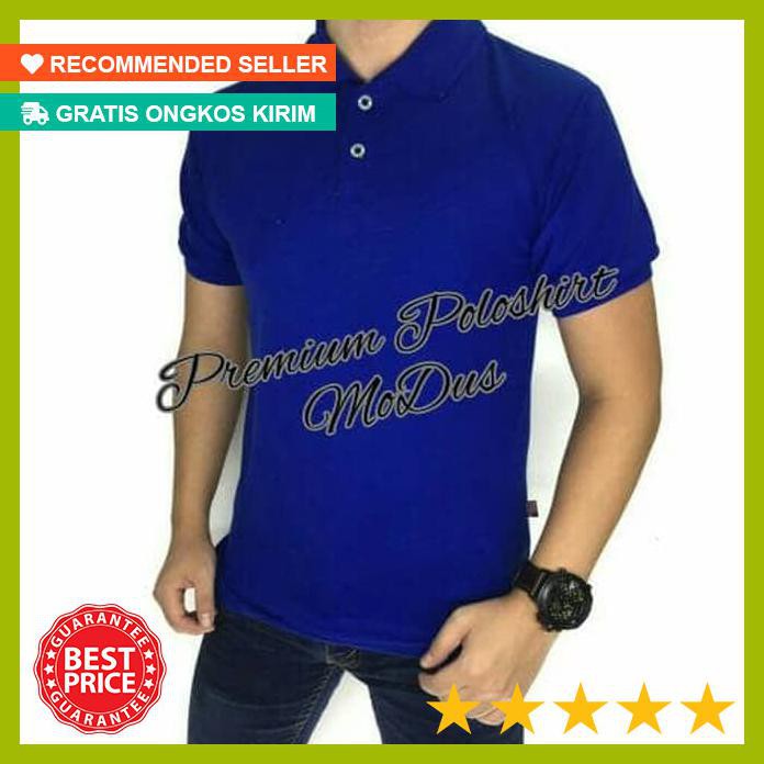 cobalt blue polo shirt