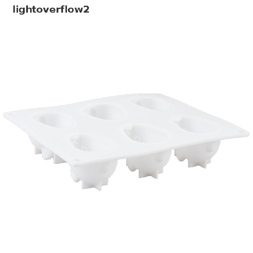 (lightoverflow2) Cetakan Kue Mousse Bentuk Kelinci 3D Bahan Silikon 6 Bentuk