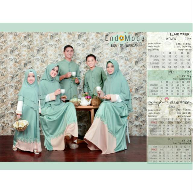 Tula Collection Gamis Endomoda ESA 01 - GAMIS SARIMBIT ENDOMODA ESA 01