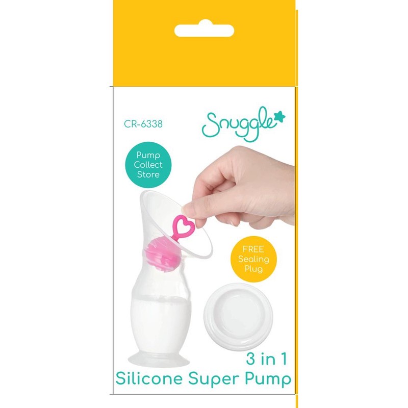 Crown SNUGGLE 3in1 Silicone Super Pump CR 6338 Pompa Manual / Penampung ASI Silikon 3 in 1 BPA FREE