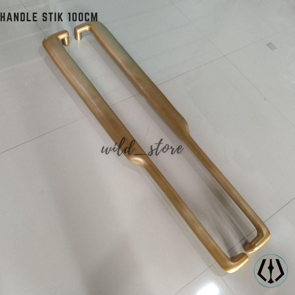 Handle Pintu Kuningan Antiq Motif Stick 100cm