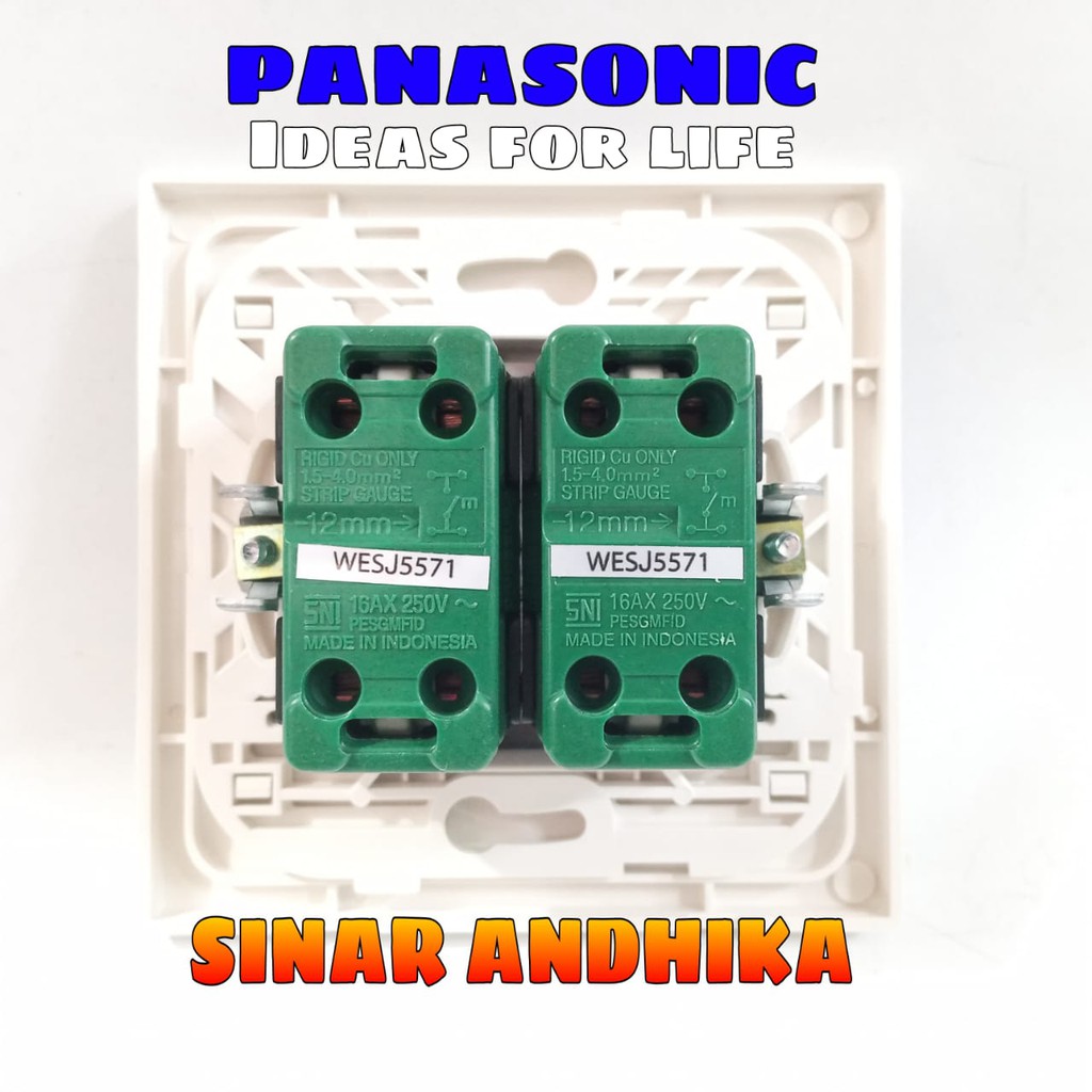 SAKLAR SERI KECIL INDIKATOR PUTIH STYLE E PANASONIC WESJ 78029W+WESJ 5571