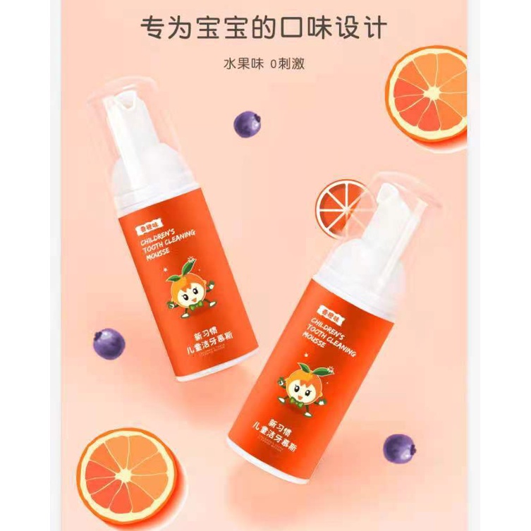 Odol Anak Mousse Spray  / Pasta Gigi Anak Spray Rasa Buah Strawberry Dan Semangka