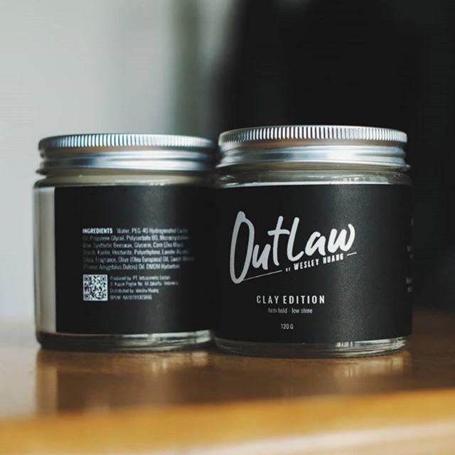 [BPOM] OUTLAW POMADE CLAY  WATERBASED EDITION BY WESLEY HUANG 120 G GRATIS SISIR